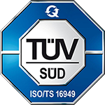 ISO/TS 16949 certified by TÜV SÜD